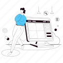 search, for, interface, vector, illustration 