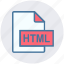 code, coding, document, extension, file, file format, html 