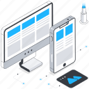 responsive, design, tool, abstract, device, computer