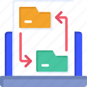 folder, transfer, data, document, file