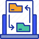 folder, transfer, data, document, file