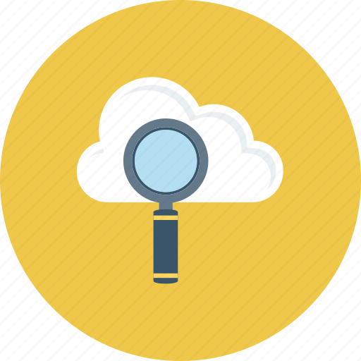 Cloud, cloud computing, explore, find, magnifier, search, seo icon icon - Download on Iconfinder