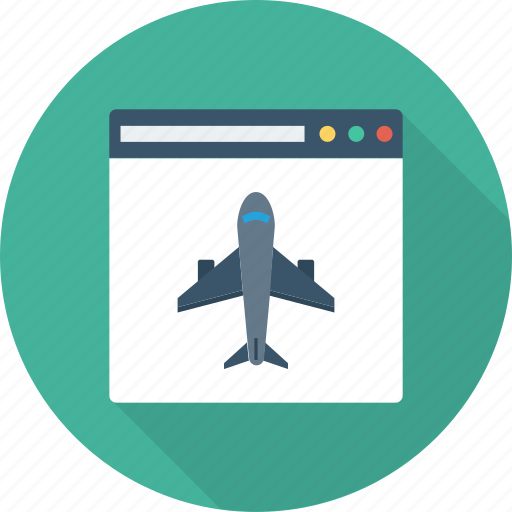 Airplane, browser, internet, landing, page, window icon - Download on Iconfinder