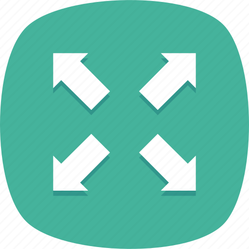 Arrow, arrows, four, large, maximum, screen, way icon - Download on Iconfinder