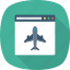 airplane, browser, internet, landing, page, window 