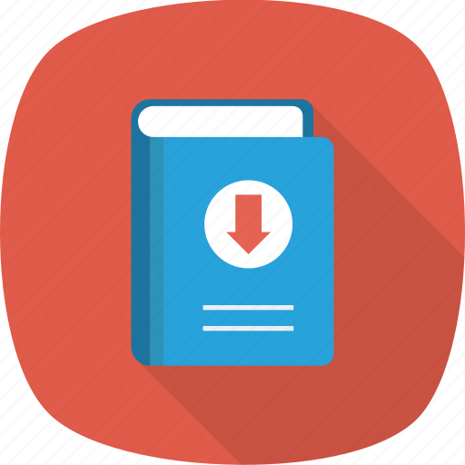 Arrow, book, content, down, download icon - Download on Iconfinder