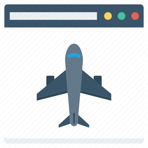 Airplane, browser, internet, landing, page, window icon - Download on Iconfinder