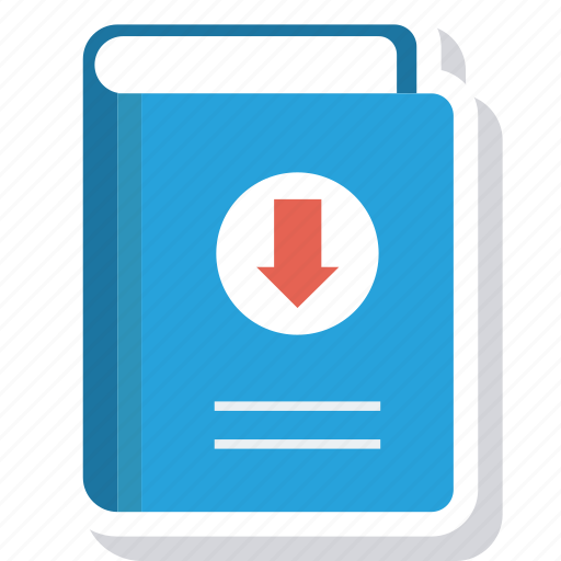 Arrow, book, content, down, download icon - Download on Iconfinder