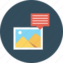 chat, comment, image, photo, photography, picture icon, talk