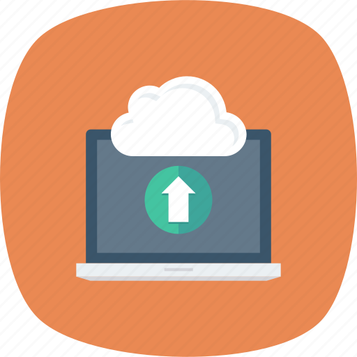 Cloud, communication, computer, laptop, technology, upload icon - Download on Iconfinder