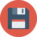 diskette, floppy, floppy disk, floppy drive, storage device icon 