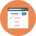domain, domain extension, domain types, web domain icon