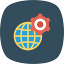 cog, cogwheel, global, globe, internet, setting