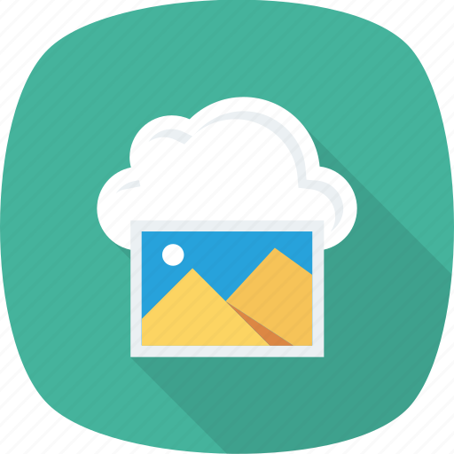 Cloud, gallery, image, interface, save, guardar icon - Download on Iconfinder