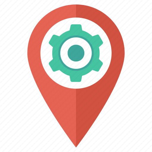 Cog, gps, location, map, pin icon - Download on Iconfinder