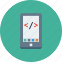 coding, html, mobile, online, smartphone, website icon