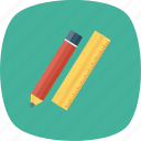 document, edit, pen, pencil, ruler, tool, write