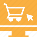 cart, monitor, online, pc, shop, shopping