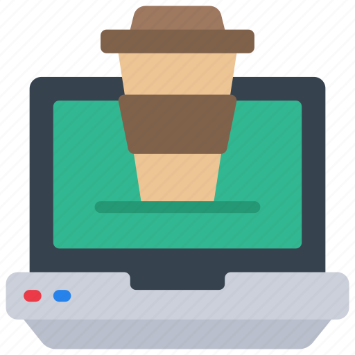 Coffee, with, laptop, computer, drink, break icon - Download on Iconfinder
