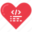 love, coding, heart, programming 