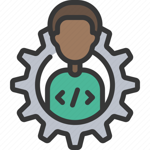 Developer, management, avatar, person, user, man, cog icon - Download on Iconfinder