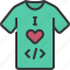 developer, t, shirt, clothing, top, programmer, dev 