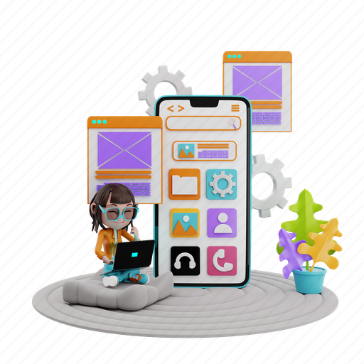 Technology, development, illustration, concept, business, website, digital 3D illustration - Download on Iconfinder