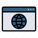 browser, globe, internet, website