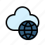 cloud, internet, network, globe 