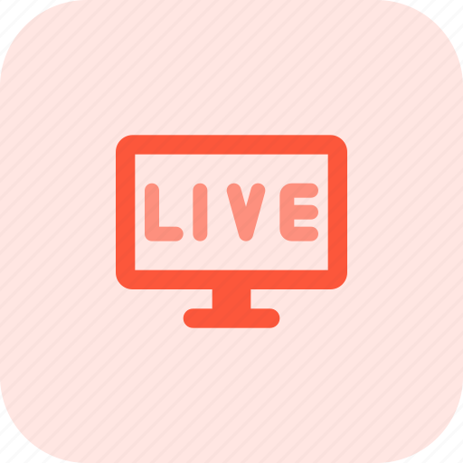Computer, live, web development, telecast icon - Download on Iconfinder