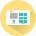 layout, presentation, tablet, web, webpage, website