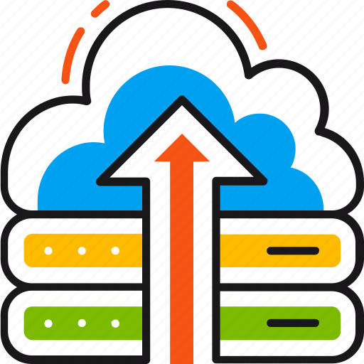 Cloud, storage, arrow, google, nas, upload, database icon - Download on Iconfinder