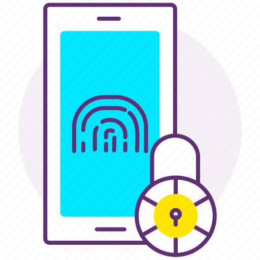 Biometrics, credentials, fingerprint, mobile security, security, touch icon - Download on Iconfinder