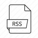 .rss, rich site summary, rich site summary file, rss document, rss file, rss file icon, rss icon