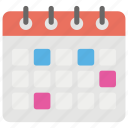 calendar, reminder, schedule, table calendar, time table