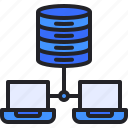 database, laptop, network, server, storage