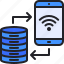 database, server, share, smartphone, storage 