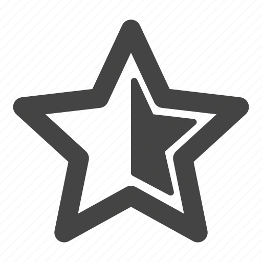 Favorite, half star, star, favorites, rating icon - Download on Iconfinder