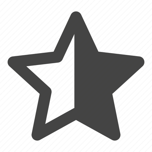 Favorite, half star, star, badge, favourite, rating icon - Download on Iconfinder