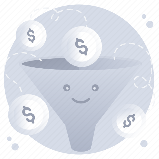 Money filter, lead generation, business filtration, money funnel, filter funnel icon - Download on Iconfinder