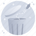 eliminate, delete, empty bin, wastebasket, dustbin