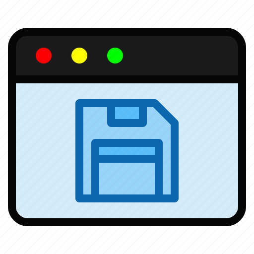 Browser, data, floppy disk, page, save, web page, website icon - Download on Iconfinder