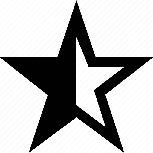 Star, half icon - Download on Iconfinder on Iconfinder
