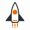 fire, fly, future, launcher, rocket, spaceship