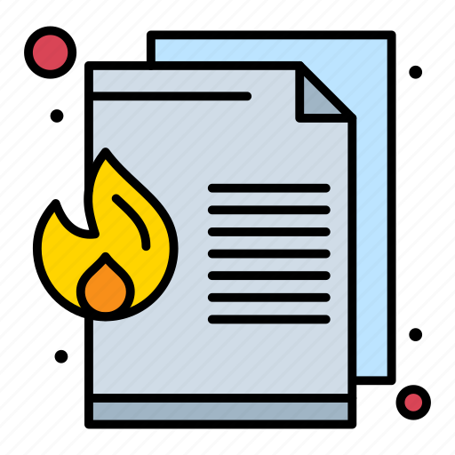 Data, document, file, fire, loss icon - Download on Iconfinder
