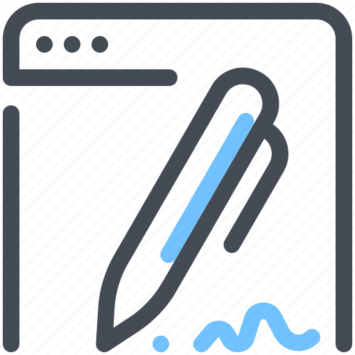 Browser, network, optimization, pen, sign, signature, web icon - Download on Iconfinder