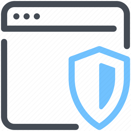 Browser, optimization, protection, safe, shield, web, webpage icon - Download on Iconfinder