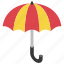 holiday, insurance, open umbrella, parasole, rain protection, safe, umbrella 