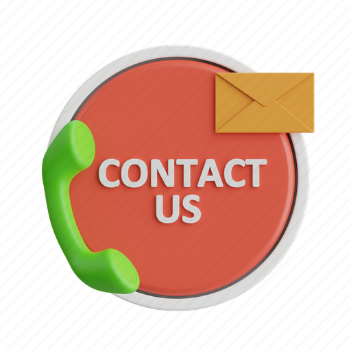Contact, us, internet, web, business, communication, phone 3D illustration - Download on Iconfinder