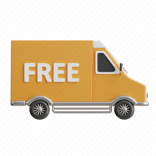 Free, shipping, delivery, transportation, online, service, fast 3D illustration - Download on Iconfinder